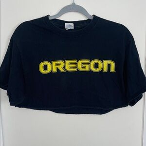 Oregon Ducks Black Crop Top
